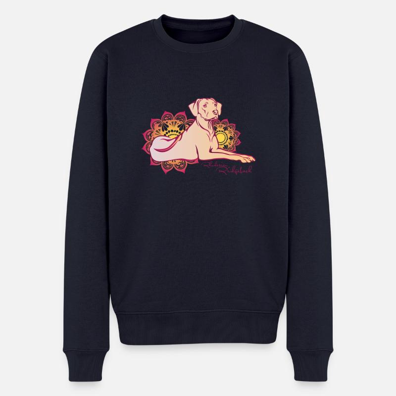 Rhodesian Ridgeback Oriental - Männer Premium Bio Pullover - Navy