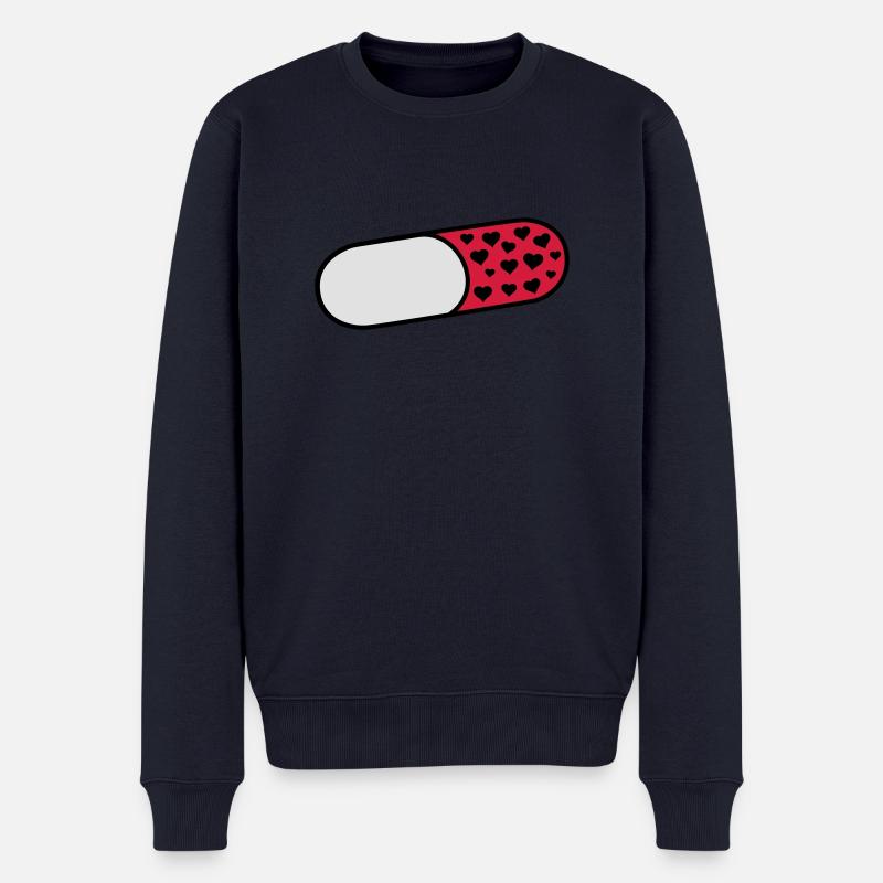 pill pilule - Pull Premium bio Homme - bleu marine