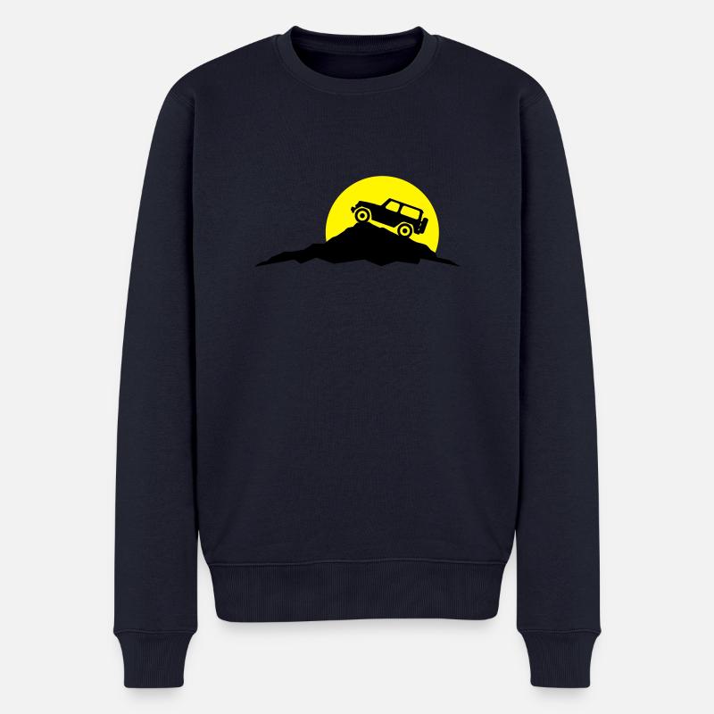 Reise - Berge Jeep - Männer Premium Bio Pullover - Navy