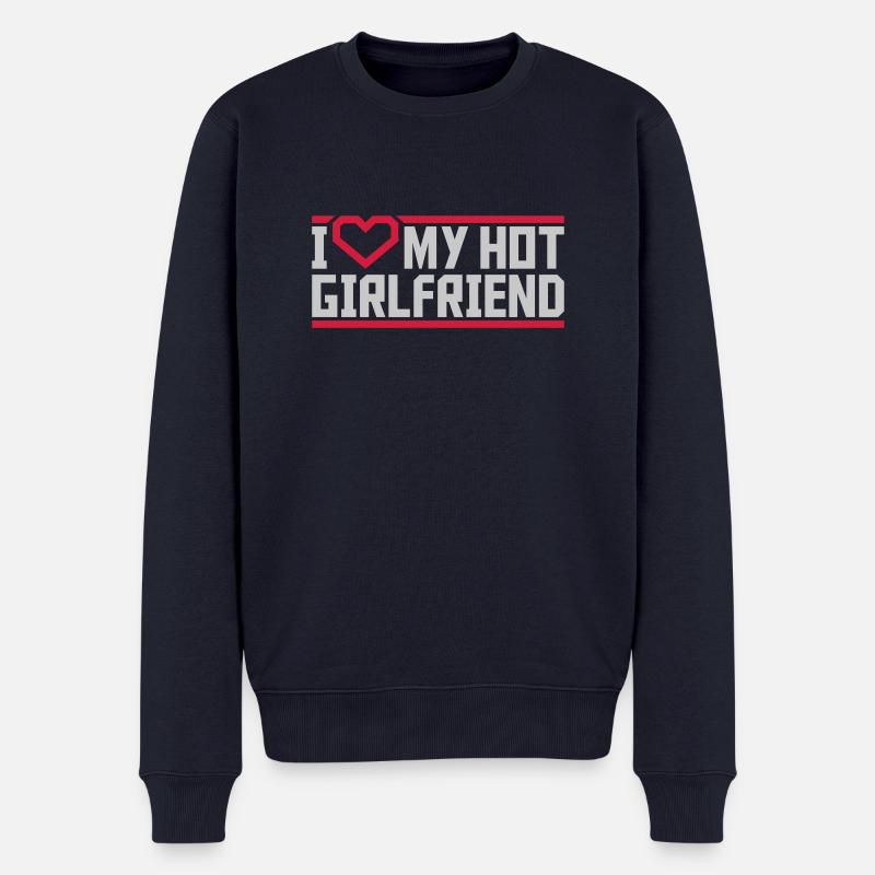 J’aime ma petite amie - Pull Premium bio Homme - bleu marine