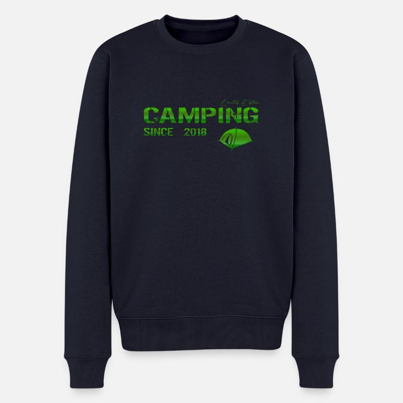 Camping 2018 Geschenk - Männer Premium Bio Pullover - Navy