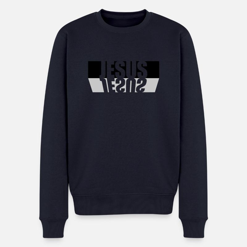 Faisceau de réflexion Jésus - Pull Premium bio Homme - bleu marine