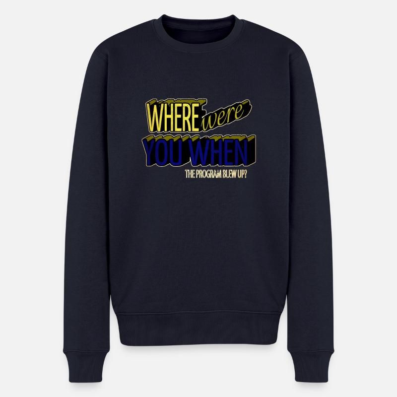 quote bday computer science - Männer Premium Bio Pullover - Navy