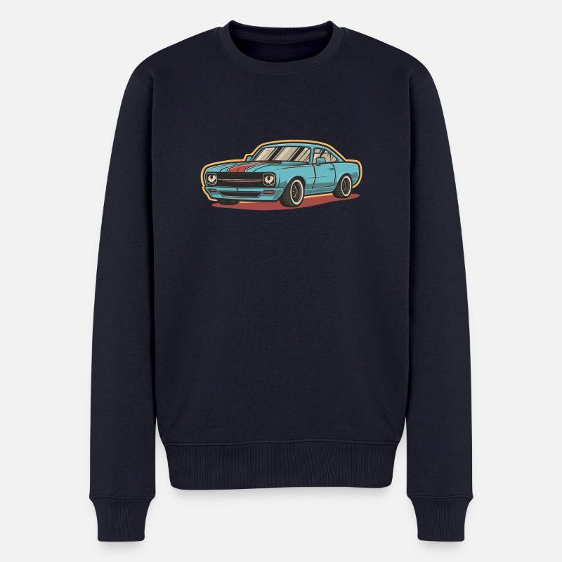 AUTOS - Männer Premium Bio Pullover - Navy