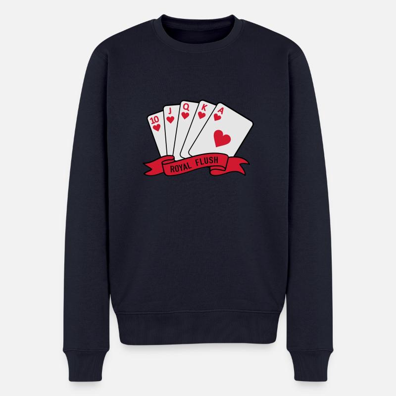 Royal Flush - Männer Premium Bio Pullover - Navy