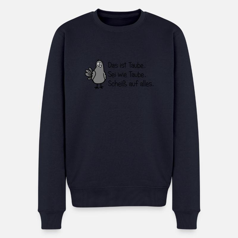 Sei wie Taube - Männer Premium Bio Pullover - Navy