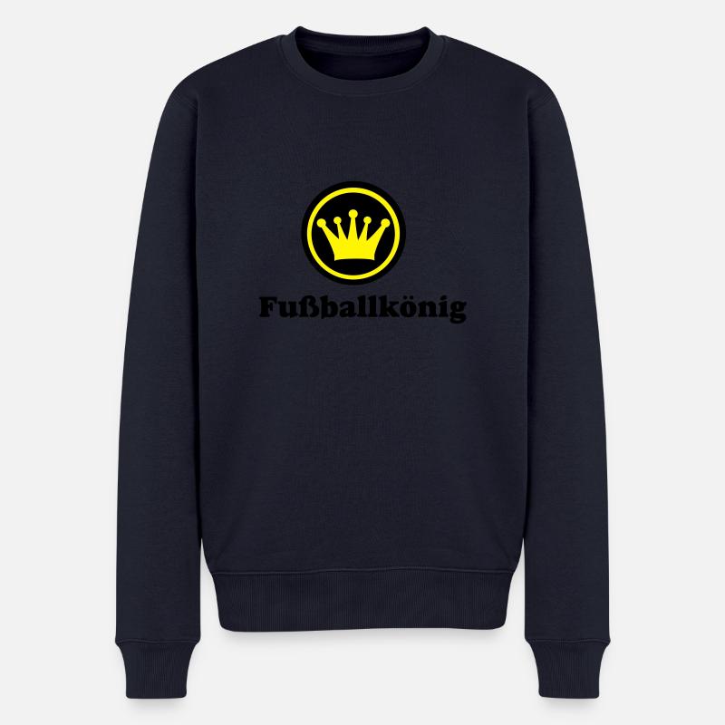 Fußball - Männer Premium Bio Pullover - Navy