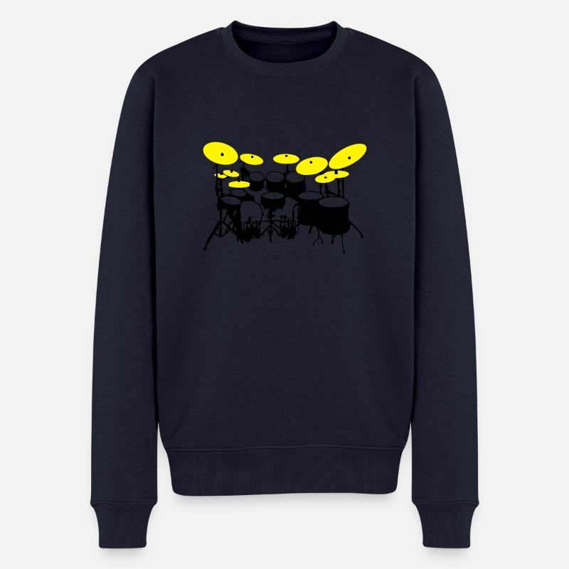 große Trommel-Kit - Männer Premium Bio Pullover - Navy