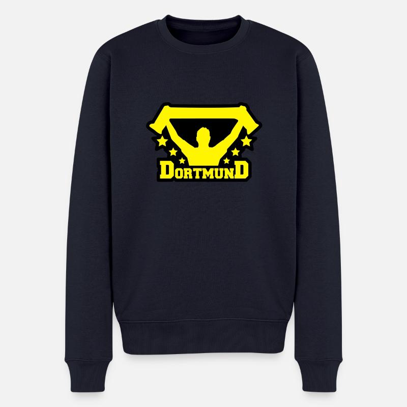 dortmund_fan_r2 - Männer Premium Bio Pullover - Navy