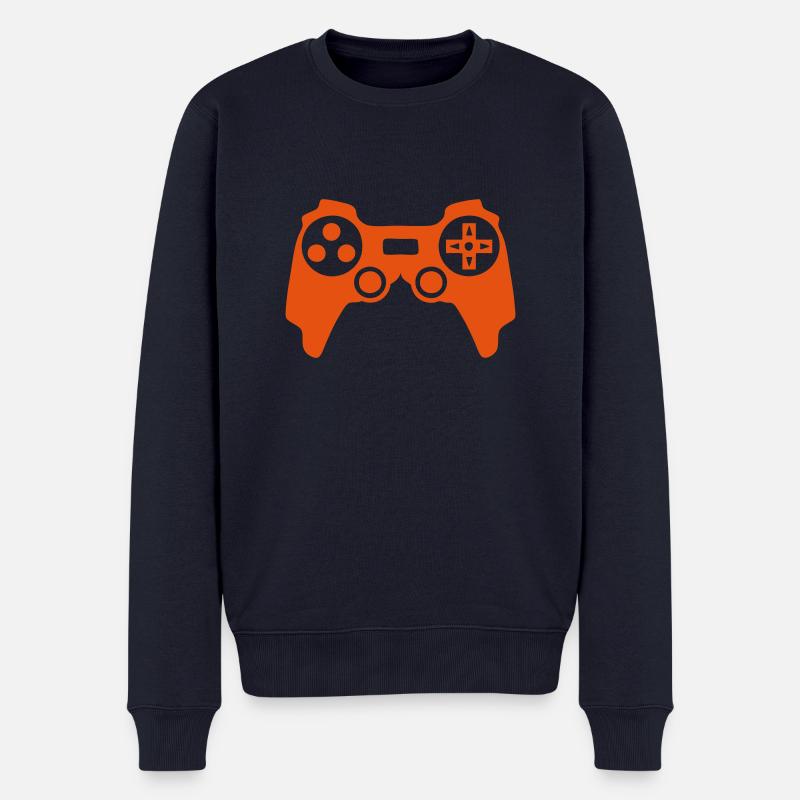 Joystick Paddle Video-Joystick - Männer Premium Bio Pullover - Navy