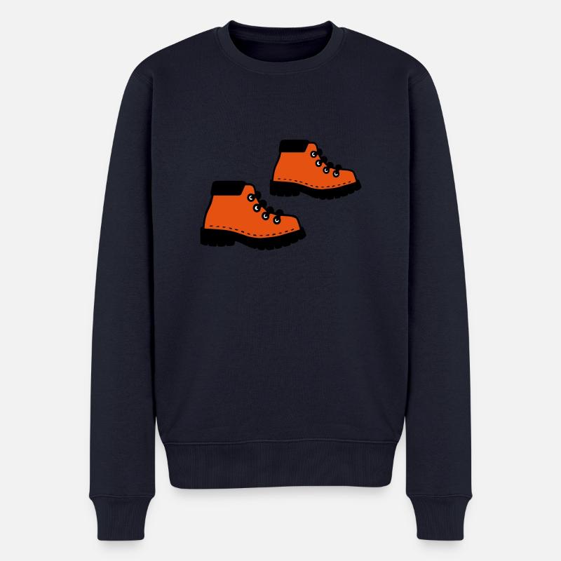 Wanderschuhe - Männer Premium Bio Pullover - Navy