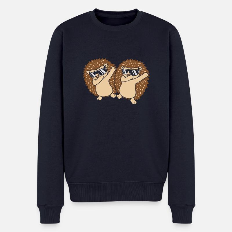 Amis Équipe dabbing Hedgehog - Pull Premium bio Homme - bleu marine