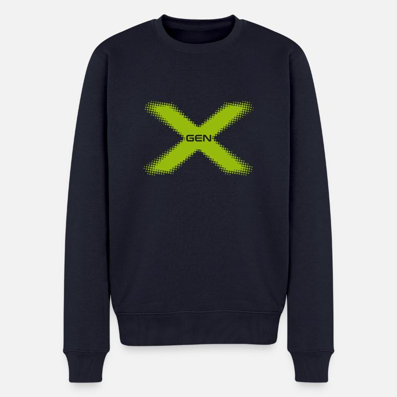Grüne Generation X - Männer Premium Bio Pullover - Navy