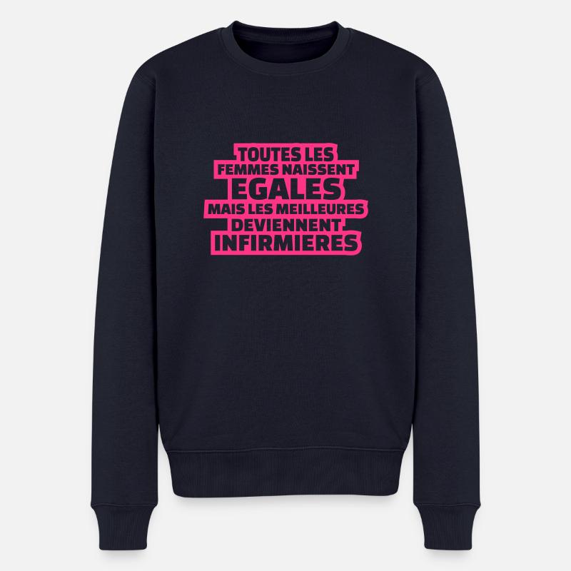 les meilleures deviennent infirmières - Pull Premium bio Homme - bleu marine