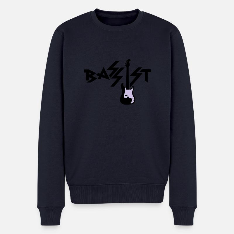 bassist - Männer Premium Bio Pullover - Navy