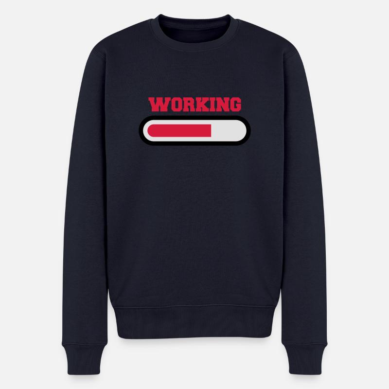 Working - Männer Premium Bio Pullover - Navy