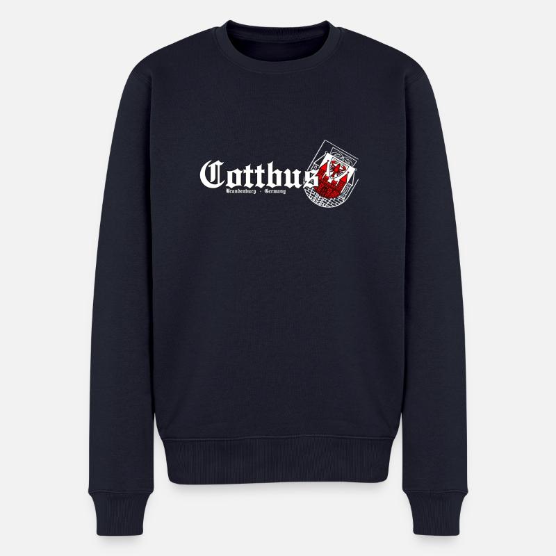Cottbus - Männer Premium Bio Pullover - Navy