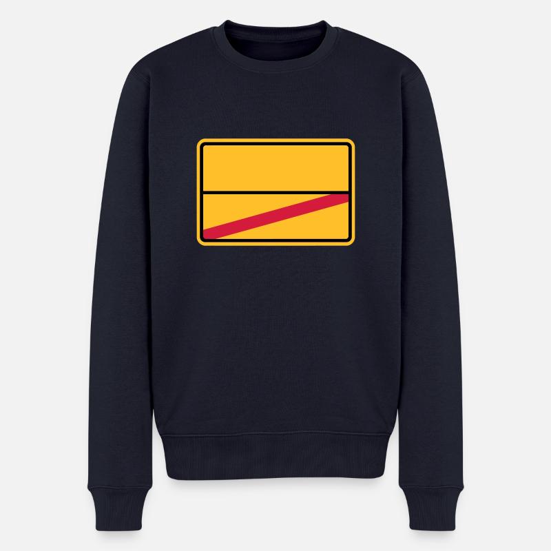 Ortsschild - Männer Premium Bio Pullover - Navy