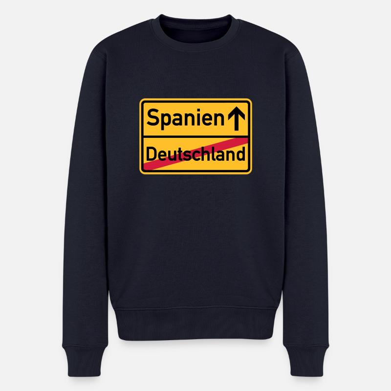 Spanien - Männer Premium Bio Pullover - Navy