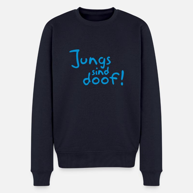 Les gars sont stupides! - Pull Premium bio Homme - bleu marine
