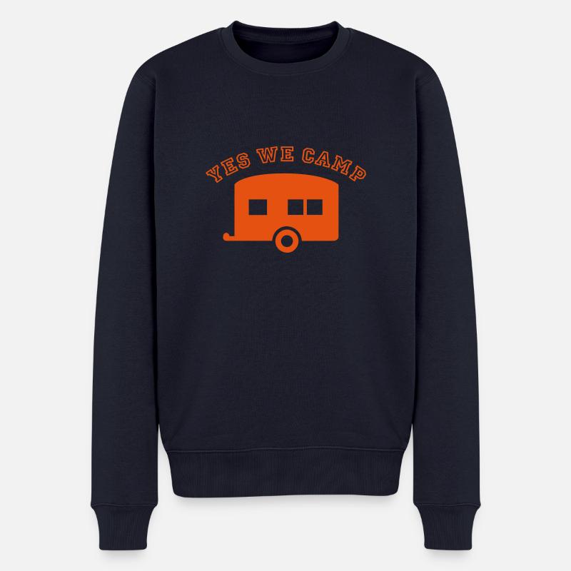 Camping - Männer Premium Bio Pullover - Navy