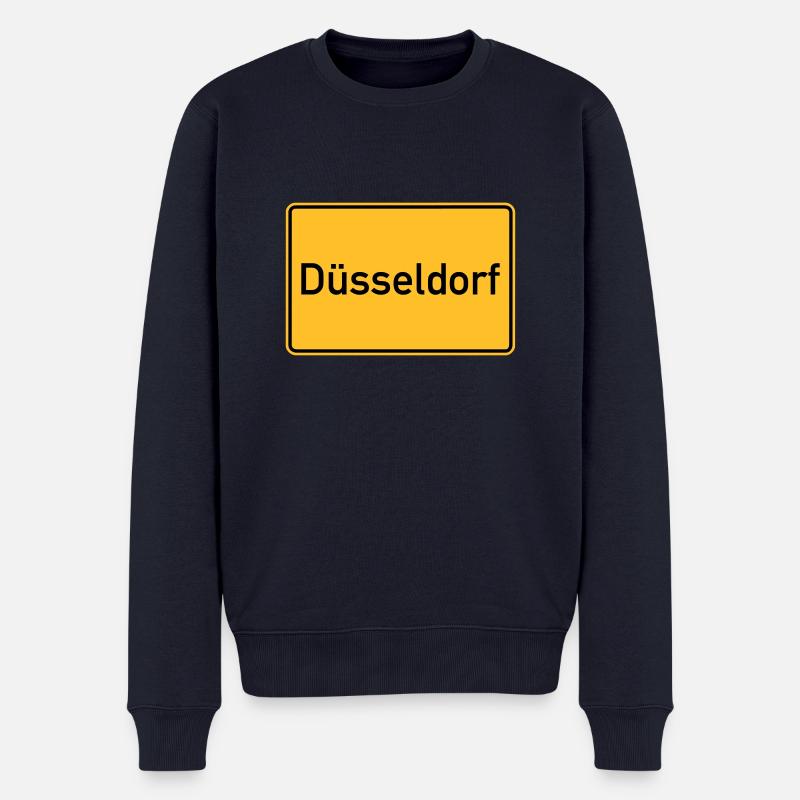 Düsseldorf - Männer Premium Bio Pullover - Navy