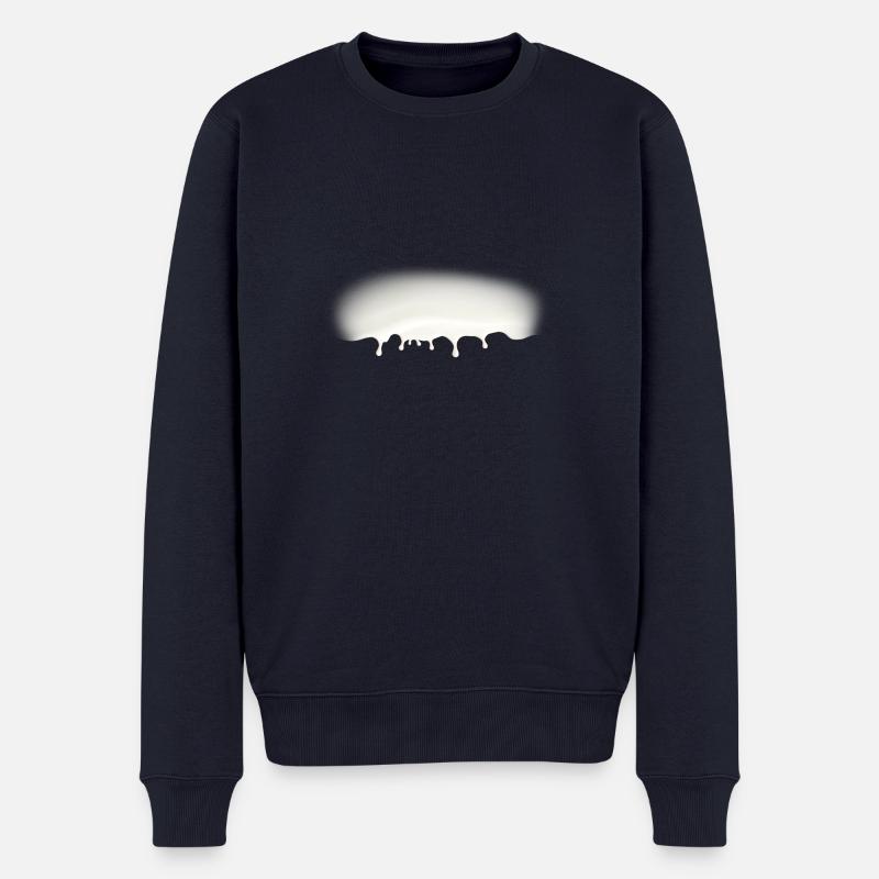 Milch - Männer Premium Bio Pullover - Navy