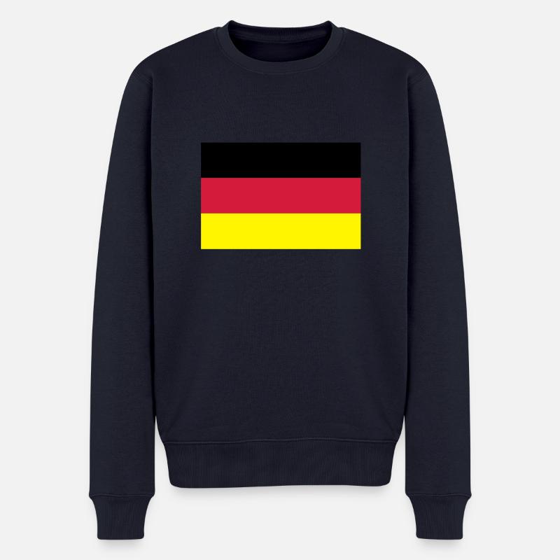 Deutschland Fahne Flagge - Männer Premium Bio Pullover - Navy