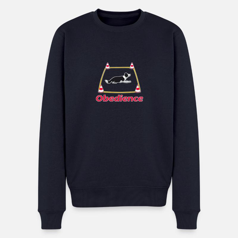Obedience Border Collie 2 - Männer Premium Bio Pullover - Navy