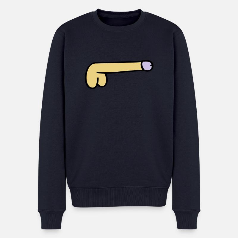 symbol dick - Männer Premium Bio Pullover - Navy
