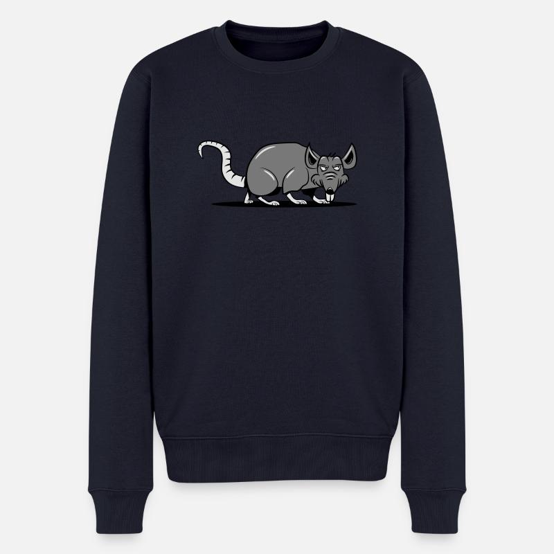 ratte böse schleichen - Männer Premium Bio Pullover - Navy