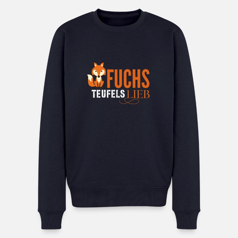 Fuchs Teufels Lieb - Männer Premium Bio Pullover - Navy
