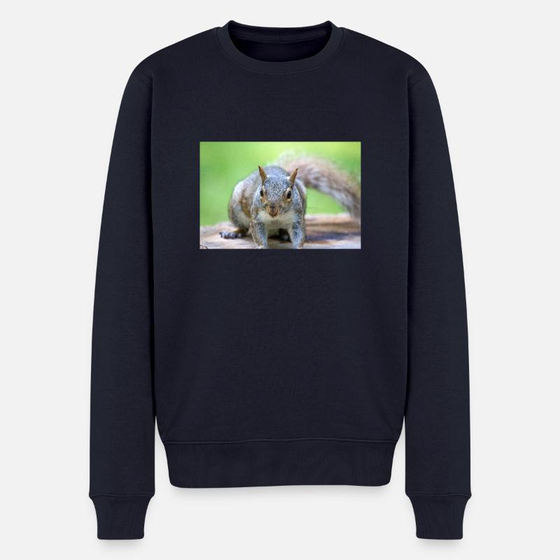 Grauhörnchen Sciurus carolinensis - Männer Premium Bio Pullover - Navy