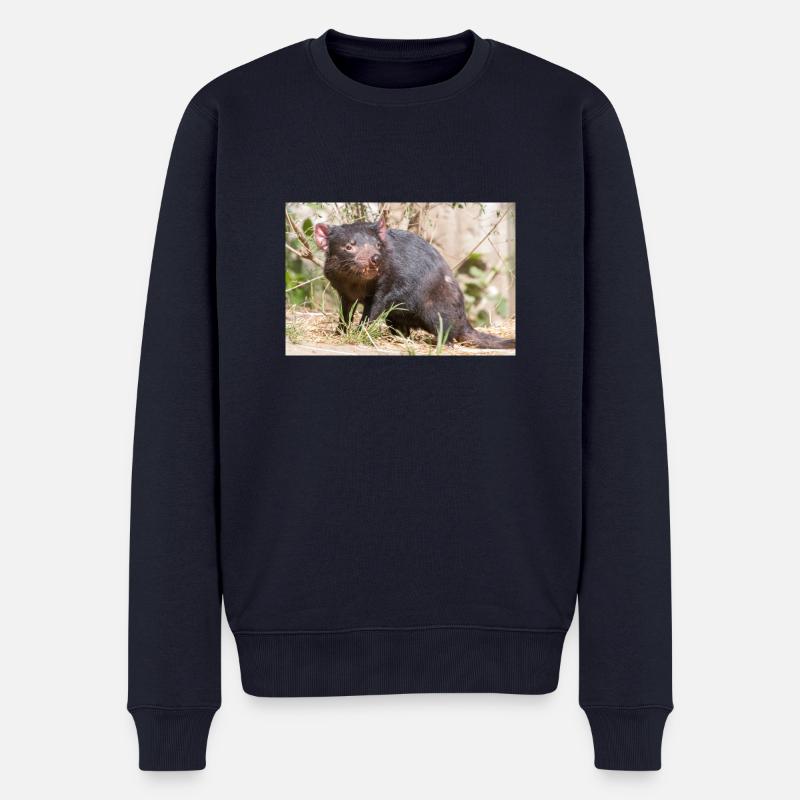 Tasmanischer Teufel - Männer Premium Bio Pullover - Navy