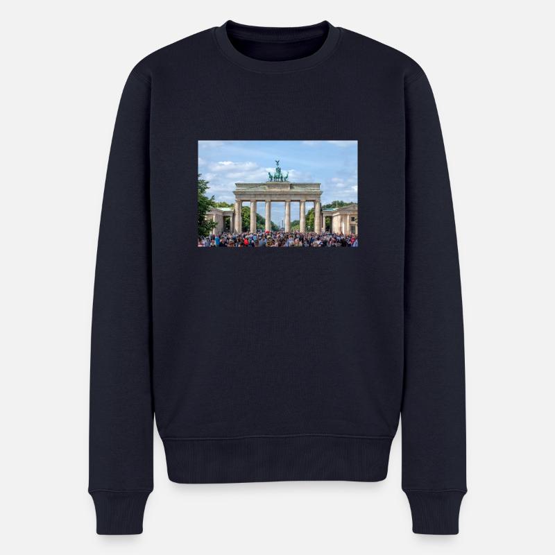 Brandenburger Tor - Männer Premium Bio Pullover - Navy