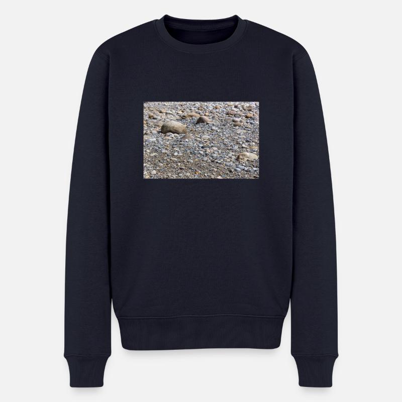 Strandkieselsteine - Männer Premium Bio Pullover - Navy