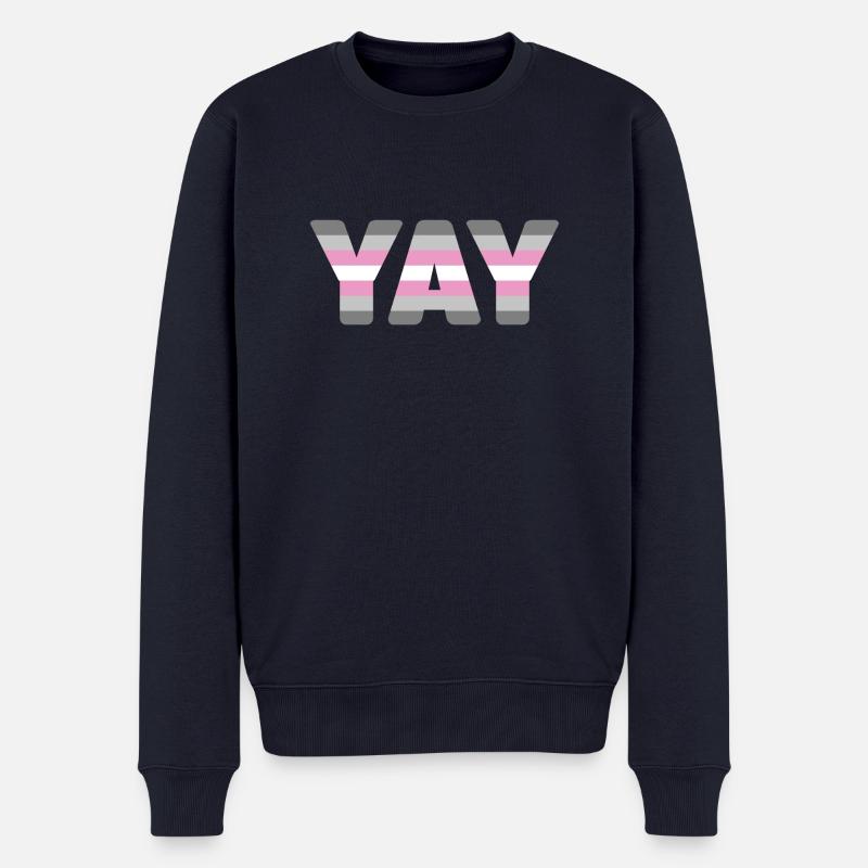 YAY Demigirl - Männer Premium Bio Pullover - Navy