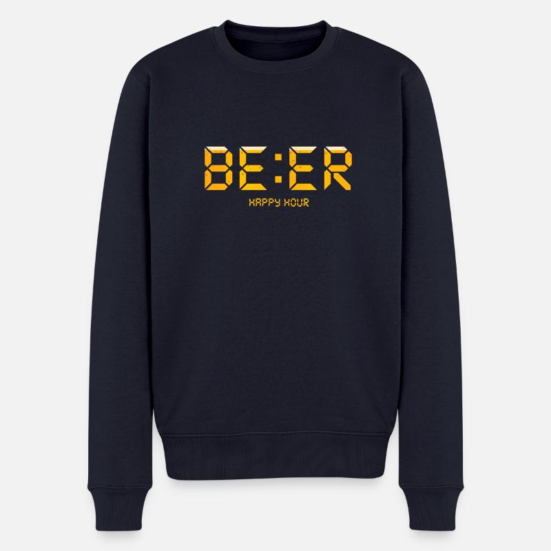 Bier Happy Hour - Männer Premium Bio Pullover - Navy