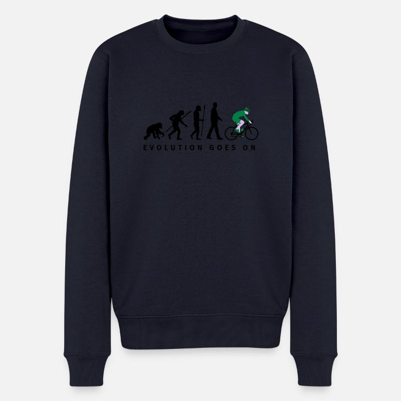 evolution_radfahrer_052012_d_3c - Men's Premium Organic Jumper - navy