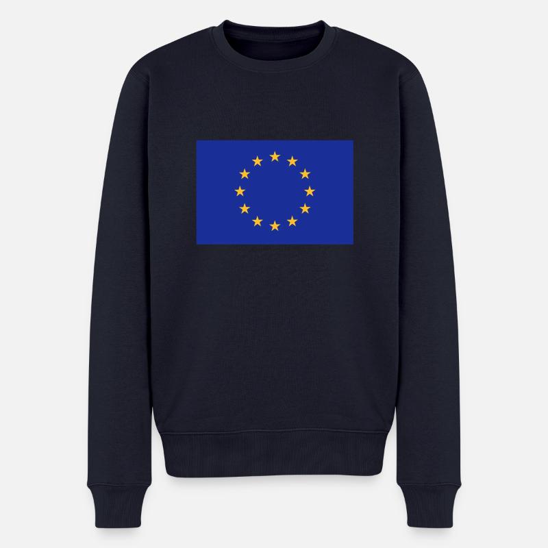 Europa EU - Männer Premium Bio Pullover - Navy