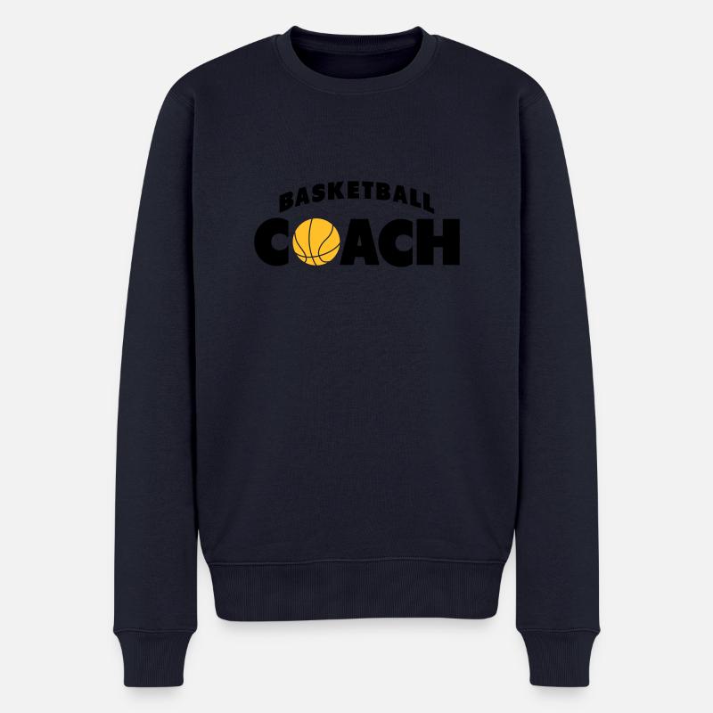 basketball coach - Männer Premium Bio Pullover - Navy
