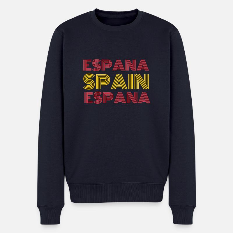España Espagne Espana - Pull Premium bio Homme - bleu marine