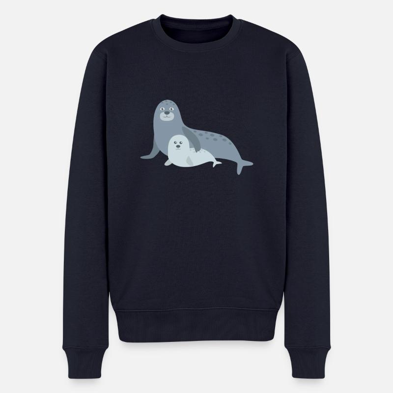 Robbe Familie - Männer Premium Bio Pullover - Navy