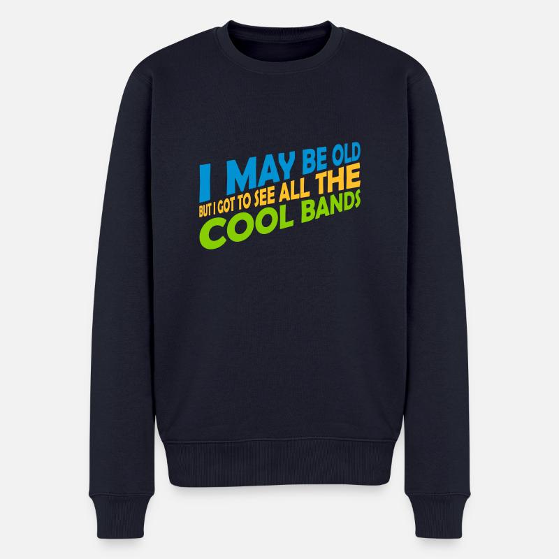 I may be old - Männer Premium Bio Pullover - Navy