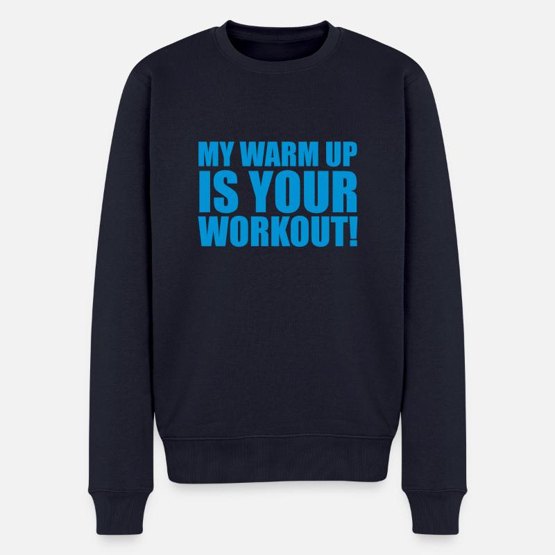 Workout - Männer Premium Bio Pullover - Navy