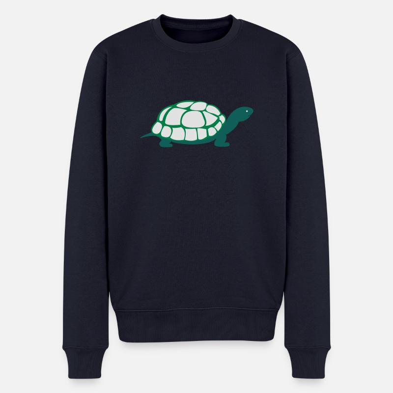 turtle_002 - Männer Premium Bio Pullover - Navy