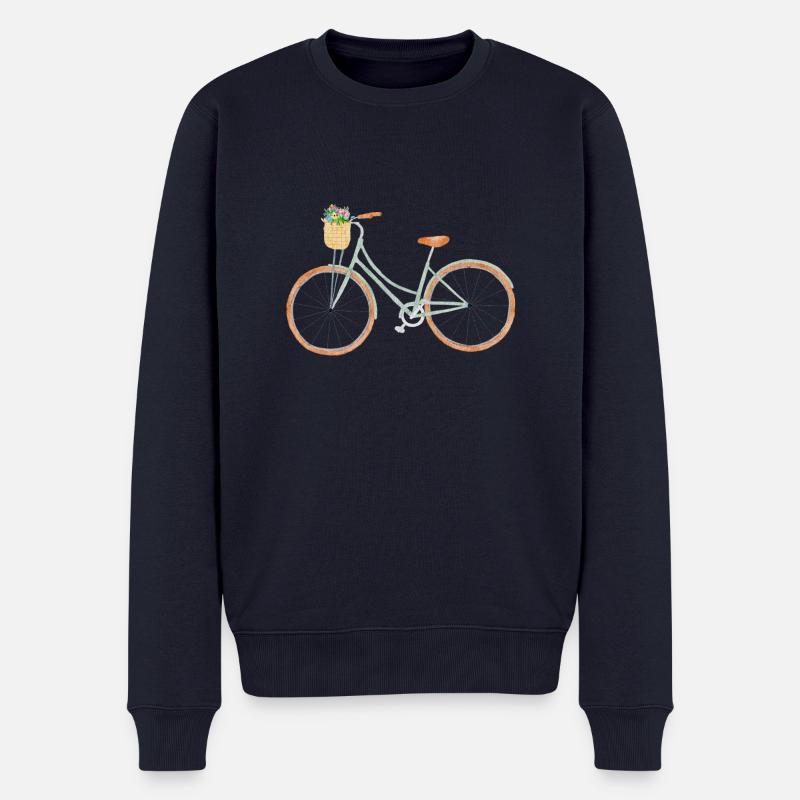 Fahrrad - Männer Premium Bio Pullover - Navy