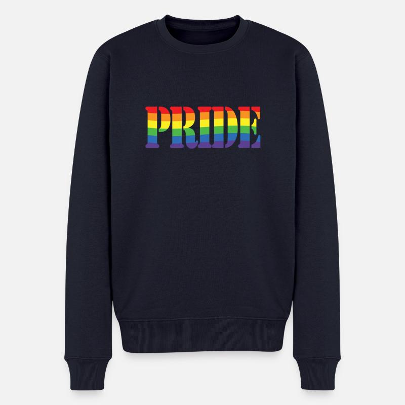 Rainbow Pride - Männer Premium Bio Pullover - Navy