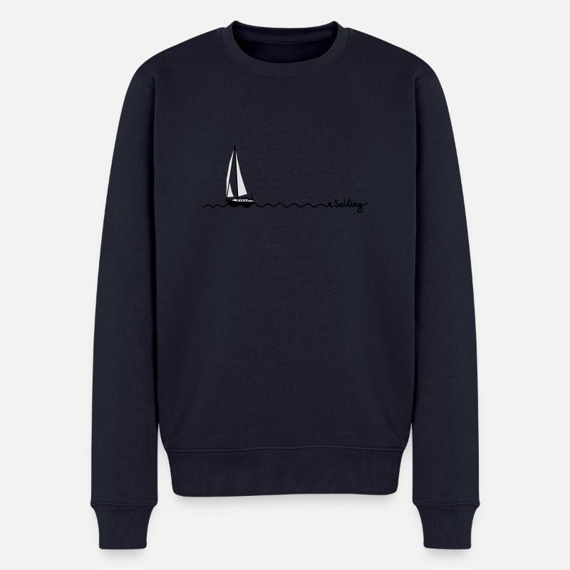 love sailing - Männer Premium Bio Pullover - Navy
