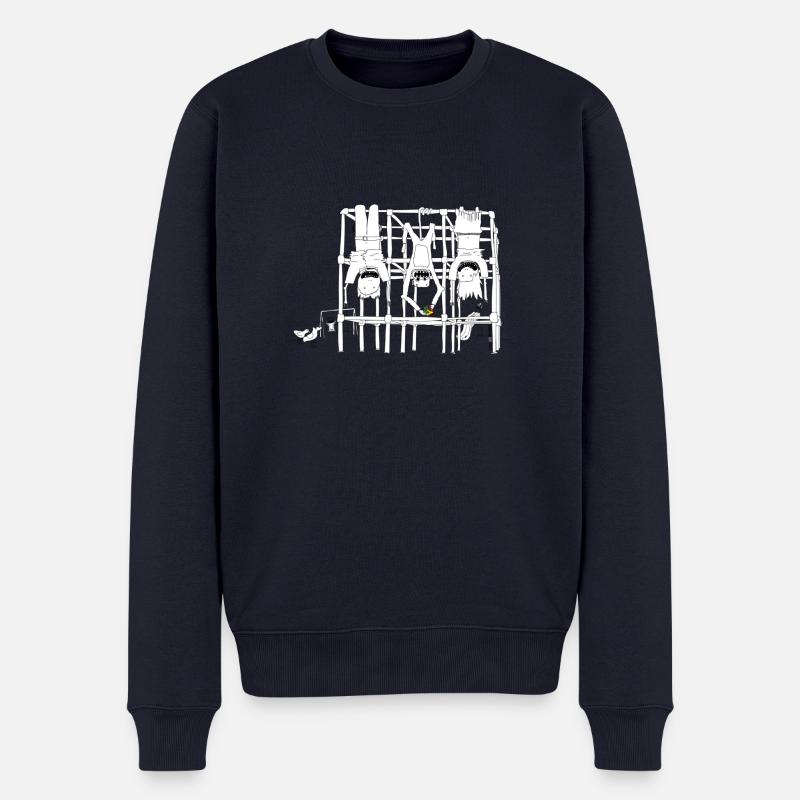 playground - Männer Premium Bio Pullover - Navy